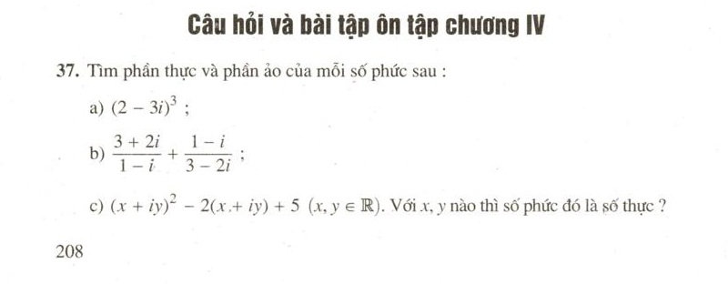 Câu hỏi và bài tập ôn tập chương IV