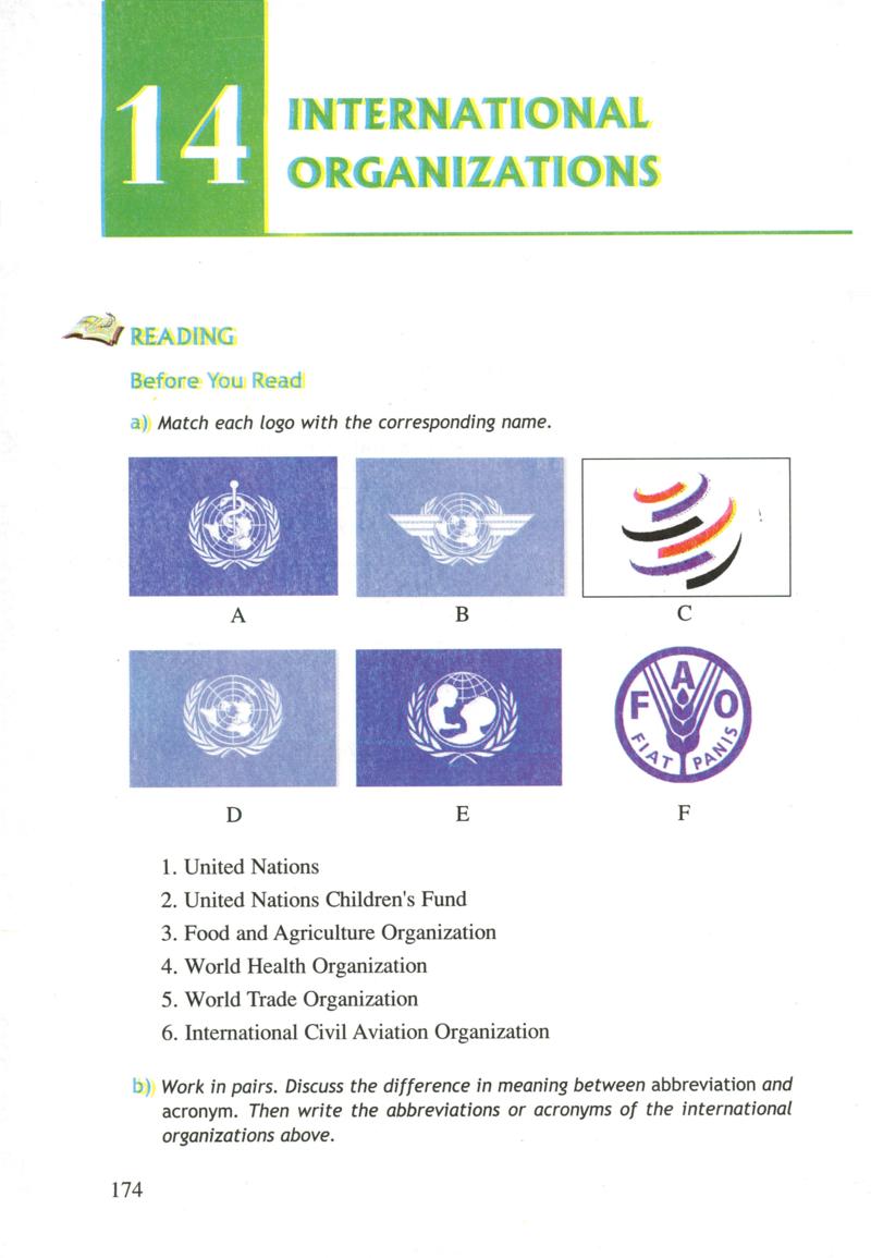 Unit 14 International Organizations