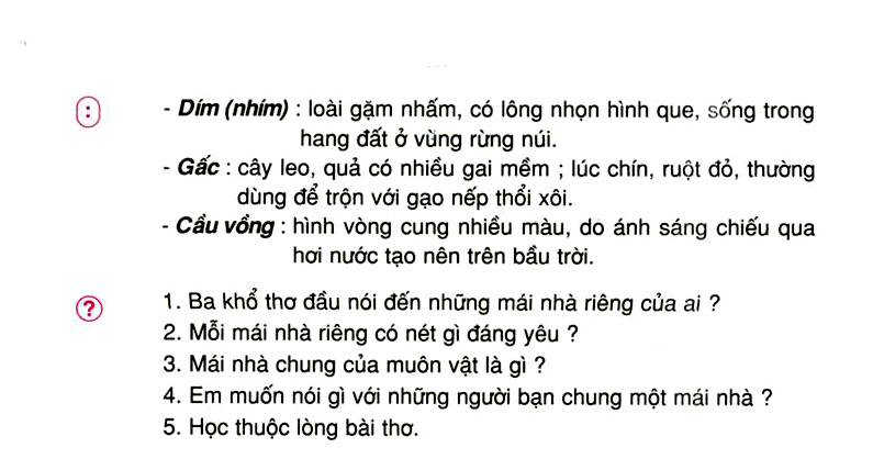 Tập đọc: Một mái nhà chung