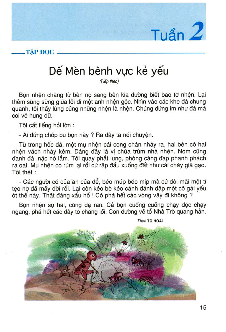 Tập đọc: Dế Mèn bênh vực kẻ yếu (tiếp theo)