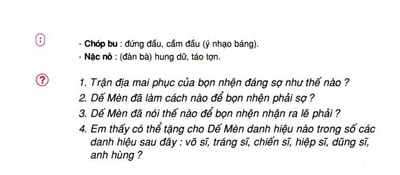 Tập đọc: Dế Mèn bênh vực kẻ yếu (tiếp theo)