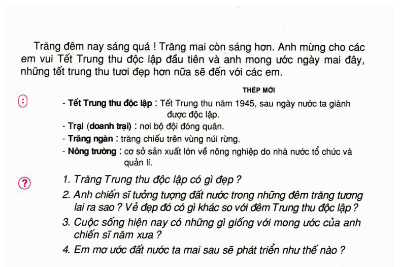 Tập đọc: Trung thu độc lập