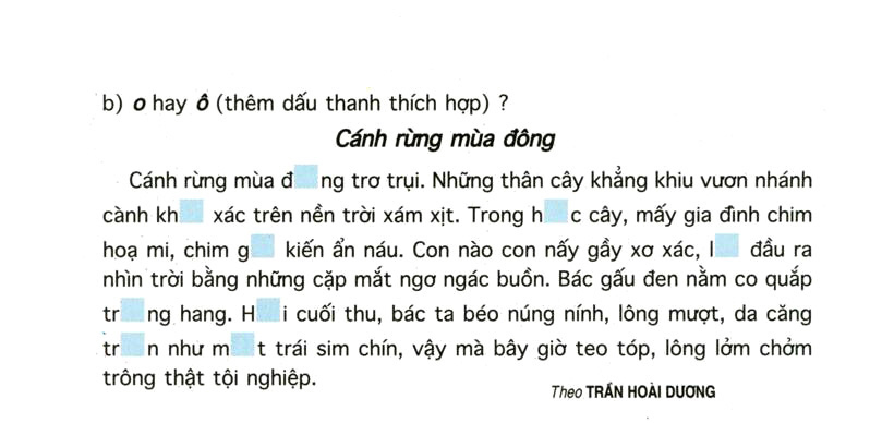 Chính tả: Nghe - Viết: Cánh cam lạc mẹ Phân biệt âm đầu r/d/gi; âm chính o/ô