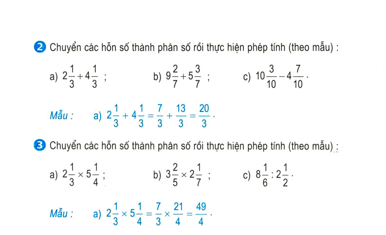 Hỗn số (tiếp theo)