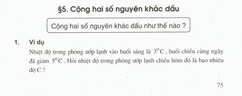 Cộng hai số nguyên khác dấu