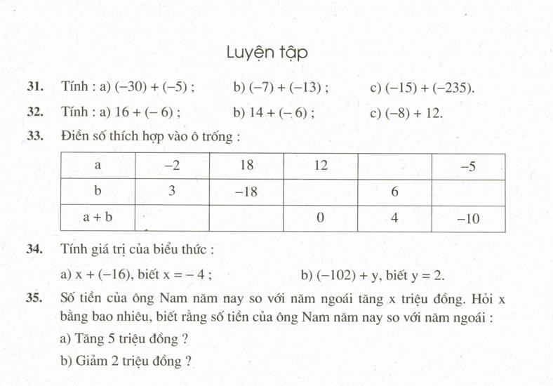 Cộng hai số nguyên khác dấu