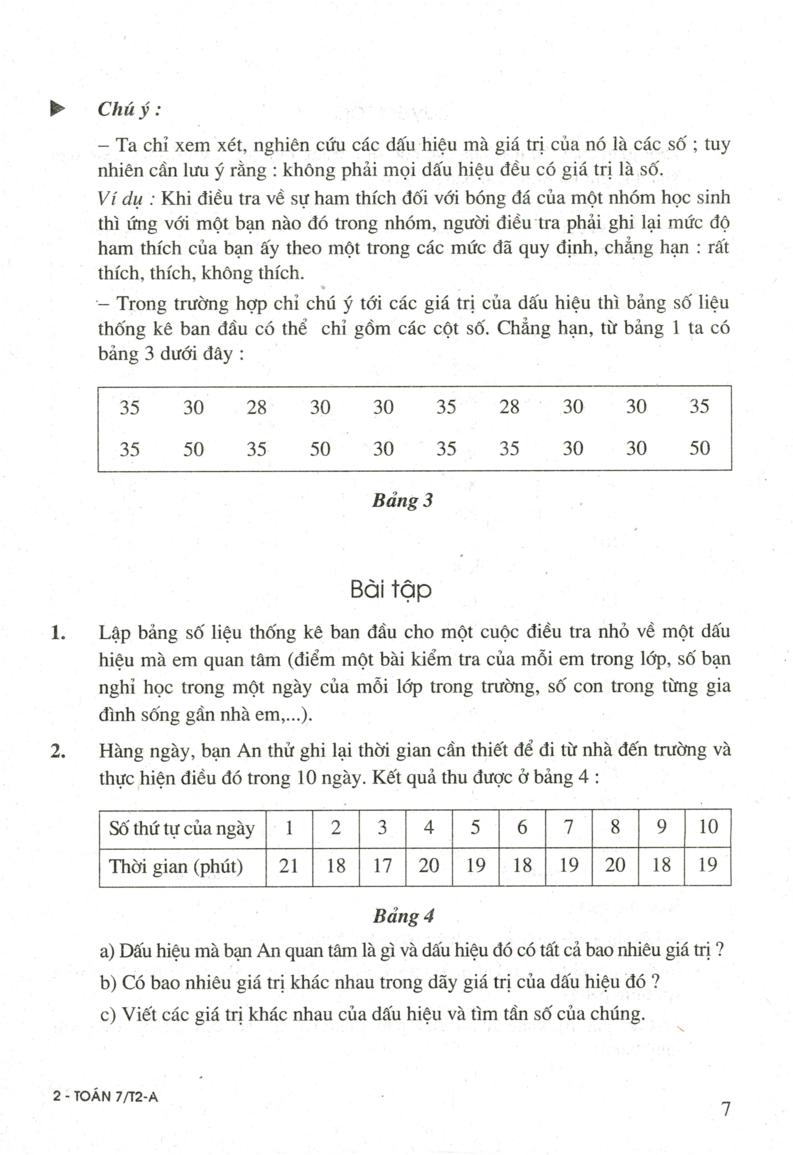 Thu thập số liệu thống kê, tần số