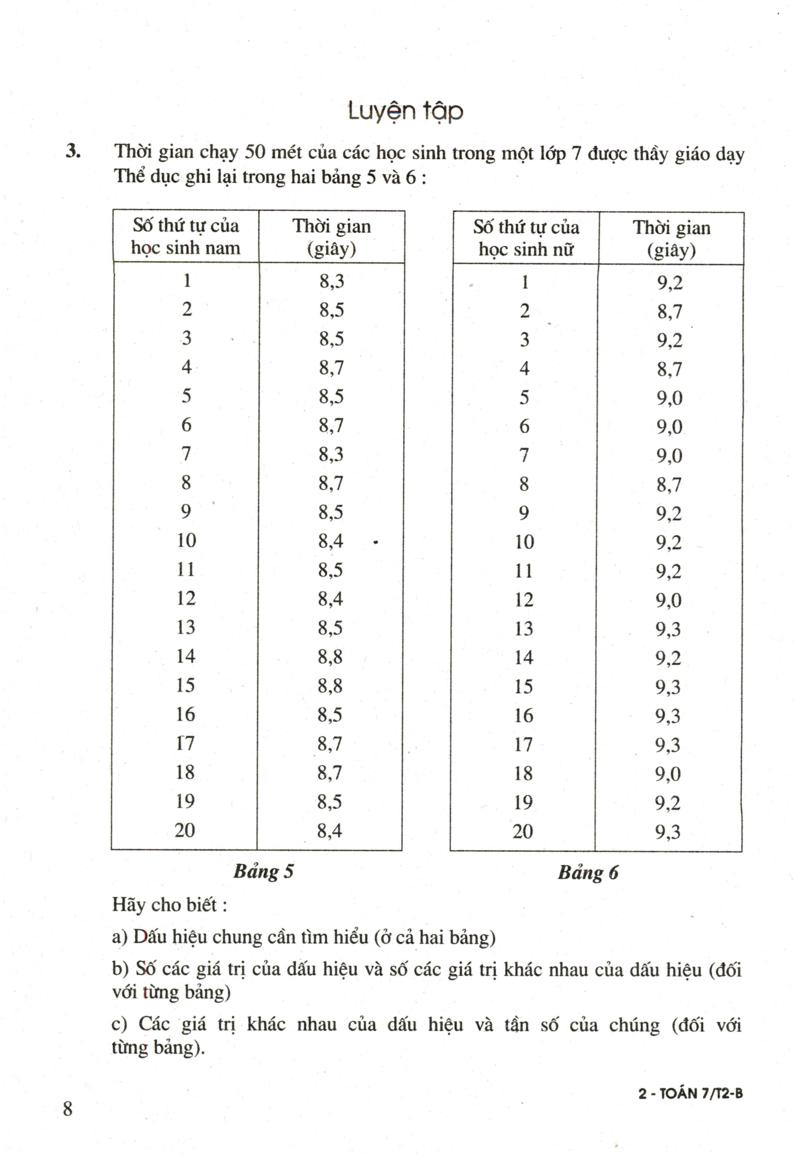 Thu thập số liệu thống kê, tần số