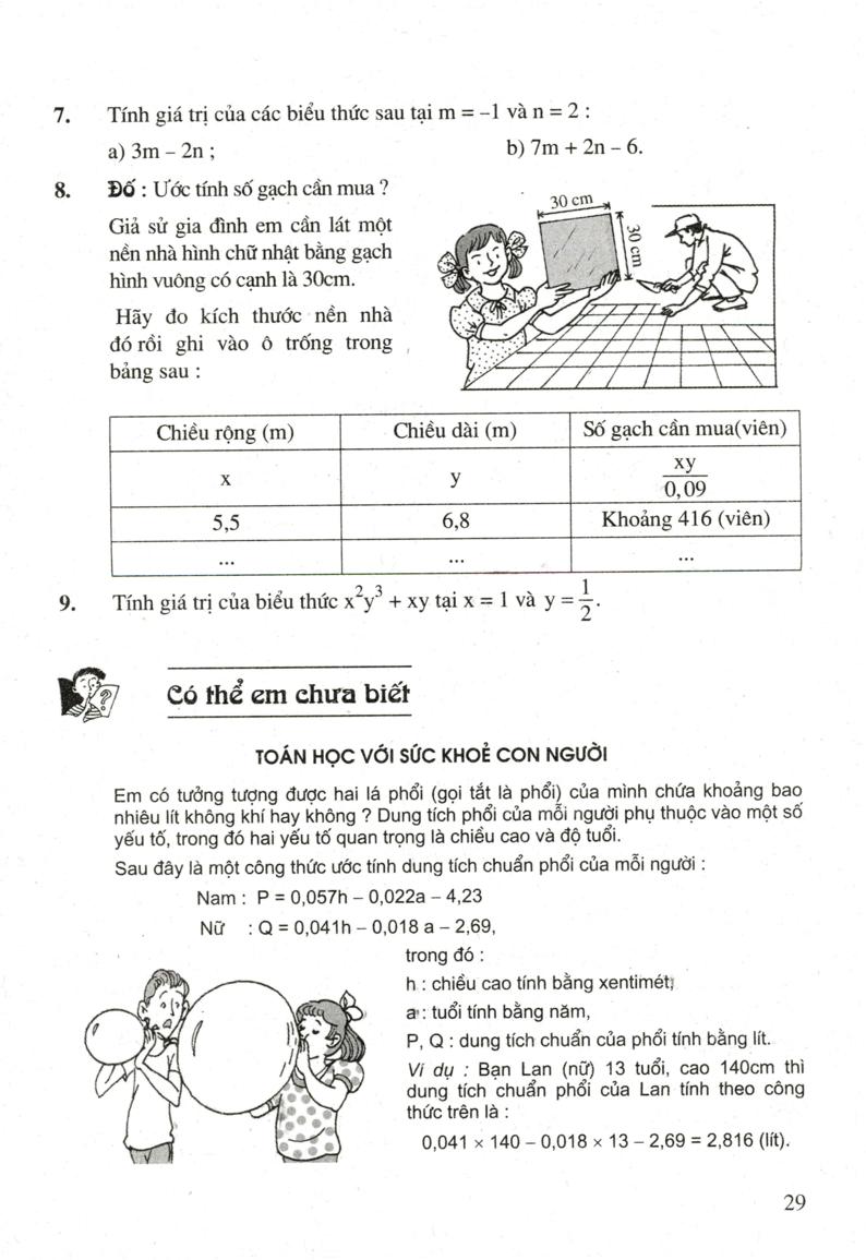 Giá trị của một biểu thức đại số