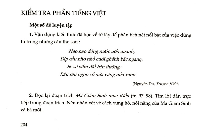 Kiểm tra phần Tiếng Việt