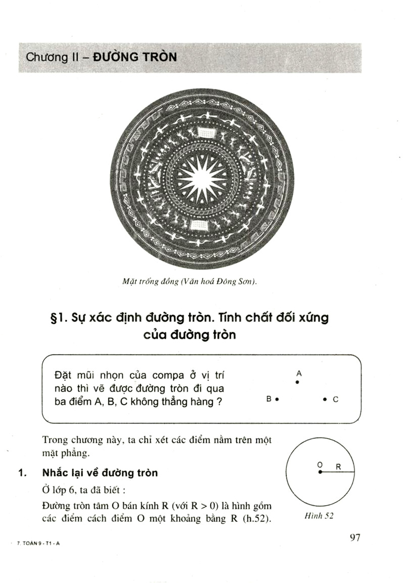 Sự xác định đường tròn. Tính chất đối xứng của đường tròn