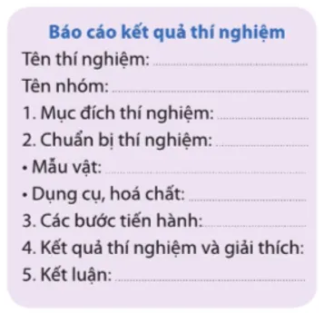 Báo cáo kết quả thí nghiệm theo gợi ý Cau Hoi 22 Trang 37 Sinh Hoc 10