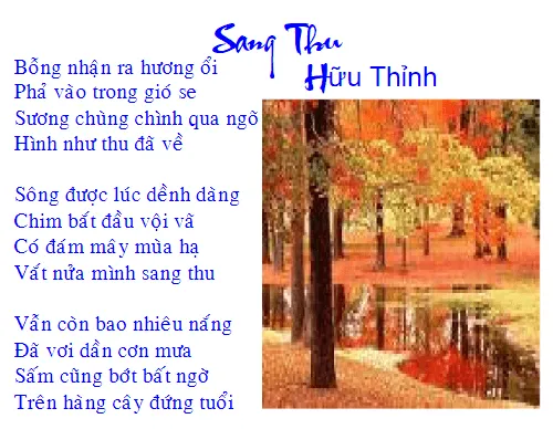 Soạn bài Sang thu | Ngắn nhất Soạn văn 7 Chân trời sáng tạo Sang Thu