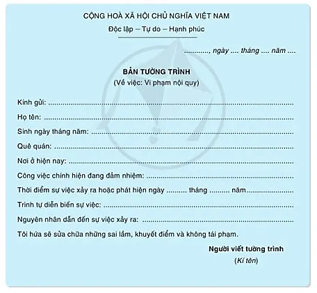 Soạn bài Viết bản tường trình | Hay nhất Soạn văn 7 Cánh diều Viet Ban Tuong Trinh 2