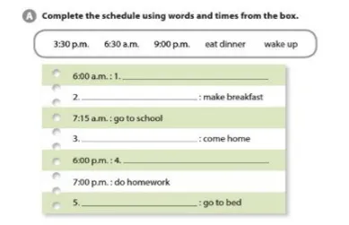 Unit 6: What time do you go to school? Unit 6 What Time Do You Go To School 57190