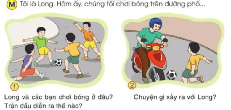 Trận bóng trên đường phố trang 40, 41 Tiếng Việt lớp 3 Tập 2 Cánh diều Ke Chuyen Tran Bong Tren Duong Pho Trang 40 41 130212