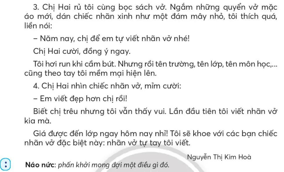 Chiếc nhãn vở đặc biệt lớp 3 | Tiếng Việt lớp 3 Chân trời sáng tạo Chiec Nhan Vo Dac Biet Trang 10 11 2