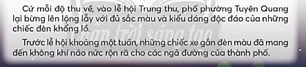 Độc đáo lễ hội đèn Trung Thu trang 20, 21 Tiếng Việt lớp 3 Tập 2 | Chân trời sáng tạo Doc Dao Le Hoi Den Trung Thu Trang 20 21 130273