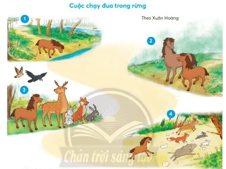 Đọc - kể Cuộc chạy đua trong rừng trang 53 Tiếng Việt lớp 3 Tập 2 | Chân trời sáng tạo Doc Ke Cuoc Chay Dua Trong Rung Trang 53 130962