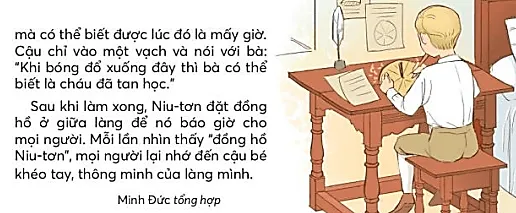 Đồng hồ Mặt Trời trang 90, 91 Tiếng Việt lớp 3 Tập 1 | Chân trời sáng tạo Dong Ho Mat Troi Trang 90 91 129158