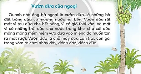 Vườn dừa của ngoại trang 122, 123 Tiếng Việt lớp 3 Tập 1 | Chân trời sáng tạo Vuon Dua Trang 122 123 129881