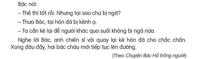 Đọc: Cùng Bác qua suối trang 108, 109 Tiếng Việt lớp 3 Tập 2 | Kết nối tri thức Doc Cung Bac Qua Suoi 133311 