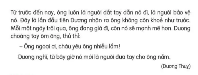 Đọc: Để cháu nắm tay ông lớp 3 | Tiếng Việt lớp 3 Kết nối tri thức  Doc De Chau Nam Tay Ong 131772