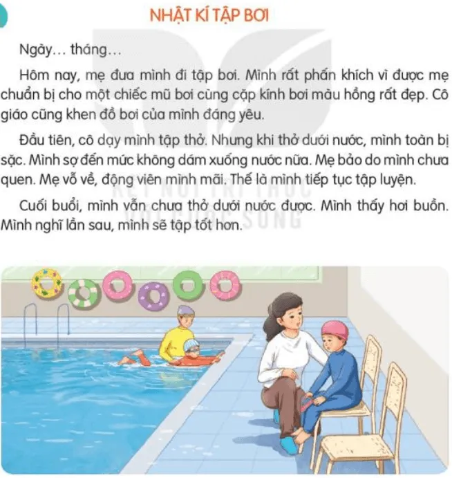 Đọc: Nhật kí tập bơi lớp 3 | Tiếng Việt lớp 3 Kết nối tri thức Doc Nhat Ki Tap Boi 131306 