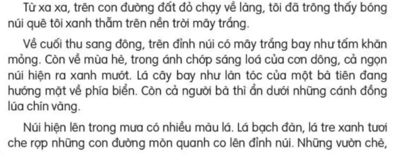 Đọc: Núi quê tôi trang 84, 85 Tiếng Việt lớp 3 Tập 2 | Kết nối tri thức Doc Nui Que Toi 133206 