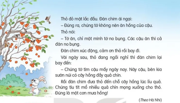 Đọc: Quả hồng của thỏ con trang 45, 46 Tiếng Việt lớp 3 Tập 2 | Kết nối tri thức Doc Qua Hong Cua Tho Con 132850 