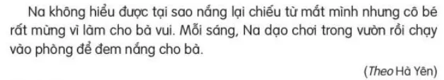 Đọc: Tia nắng bé nhỏ lớp 3 | Tiếng Việt lớp 3 Kết nối tri thức Doc Tia Nang Be Nho 131761 