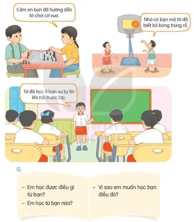 Nói và nghe: Học từ bạn trang 43 Tiếng Việt lớp 3 Tập 2 | Kết nối tri thức Noi Va Nghe Hoc Tu Ban 132841 