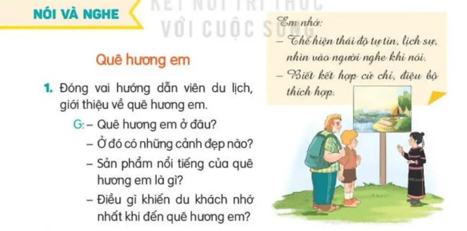 Nói và nghe: Quê hương em trang 97 Tiếng Việt lớp 3 Tập 2 | Kết nối tri thức Noi Va Nghe Que Huong Em 133253 