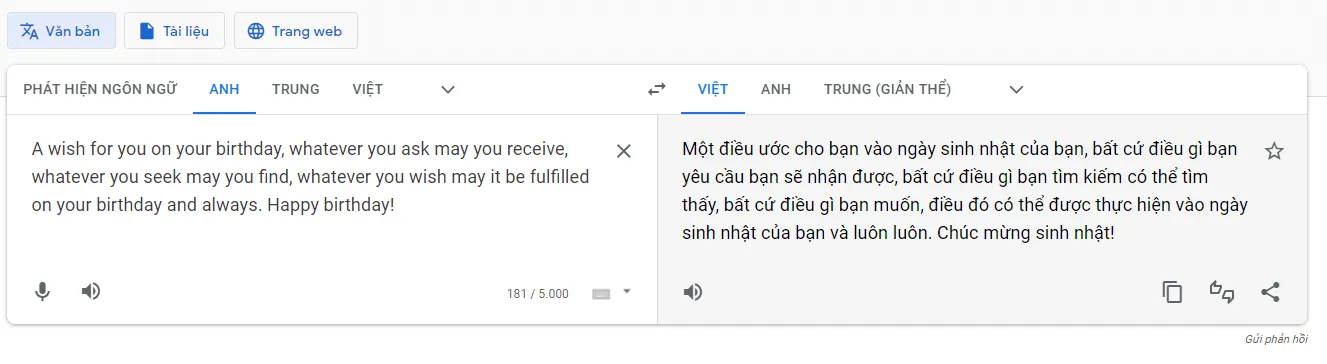 Em hãy truy cập vào một ứng dụng dịch vụ tự động trên Internet. Dịch một đoạn văn bản Bai 2 Trang 38 Tin Hoc 10 1