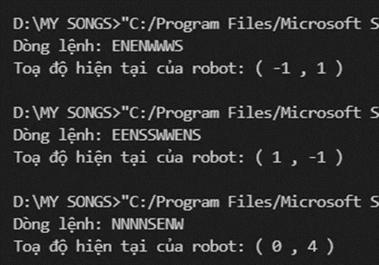 Tìm hiểu bài toán: Robot thám hiểm sao Hoả đang ở điểm có toạ độ (0;0) Bai 3 Trang 100 Tin Hoc 10 145106