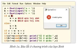 Ba bạn Bình, An, Phúc thảo luận với nhau để viết chương trình Python nhập vào từ Bai 3 Trang 77 Tin Hoc 10 1