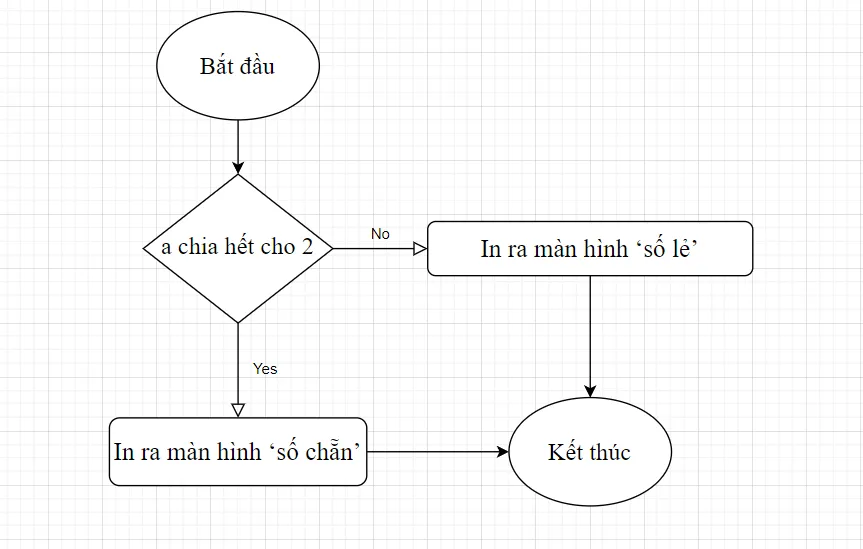 Em hãy vẽ sơ đồ khối thể hiện cấu trúc rẽ nhánh trong ví dụ ở Hình 1b Hoat Dong Trang 72 Tin Hoc 10.jsp