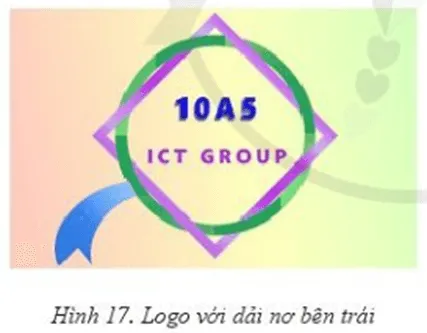 Em hãy thiết kế logo 10A5 ICT GROUP như Hình 17 Van Dung Trang 161 Tin Hoc 10 145176