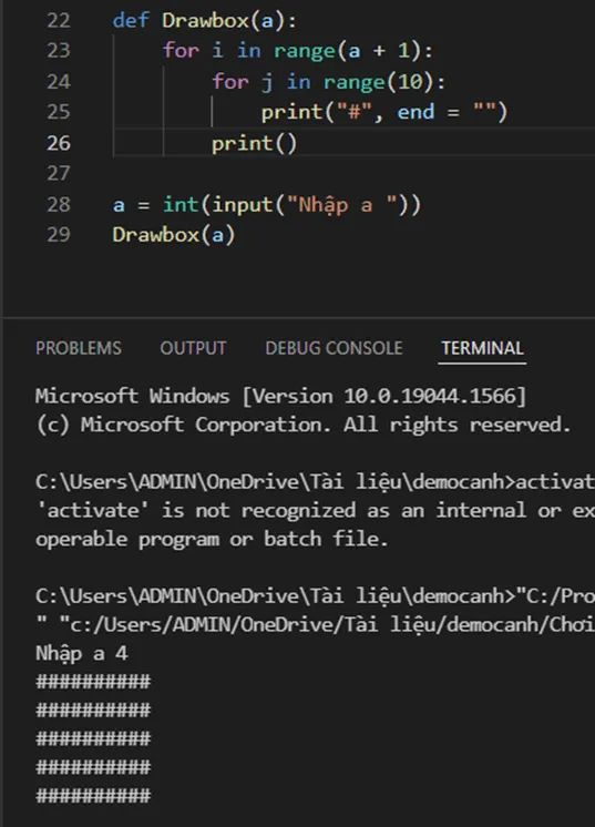 Viết chương trình vẽ bằng một hình chữ nhật bằng dấu # với một cạnh có độ dài bằng 10 Van Dung Trang 93 Tin Hoc 10 145088