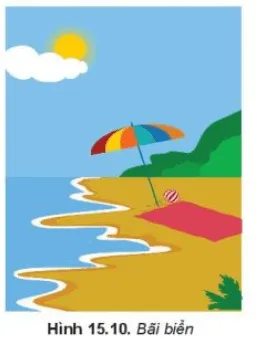 Vẽ minh hoạ bãi biển Hình 15.10 Van Dung Trang 85 Tin Hoc 10