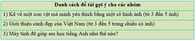 Tin học lớp 3 Bài 2: Thực hành: Nhiệm vụ và sản phẩm trang 70 | Cánh diều Bai 2 Thuc Hanh Nhiem Vu Va San Pham