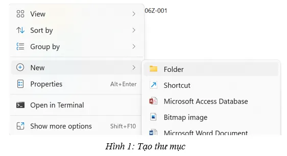 Tạo thư mục mới tên là ThuMucMoi trên màn hình nền Desktop Bai 1 Trang 19 Tin Hoc 7 Chan Troi
