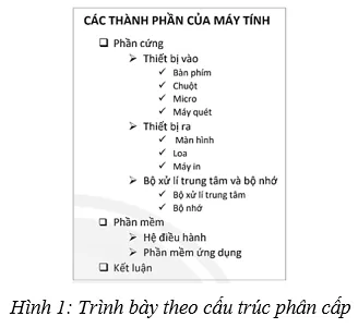 Hình 1 là một văn bản được soạn thảo bằng phần mềm MS Word. Em hãy quan sát Khoi Dong Trang 56 Bai 11 Tin Hoc 7 Chan Troi 1