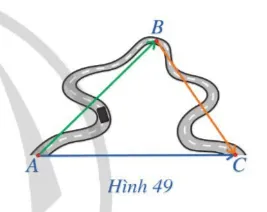 Một vật dịch chuyển từ A đến B và tiếp tục dịch chuyển từ B đến C (Hình 49) A Sua Hoat Dong 1 Trang 83 Toan 10 Tap 1