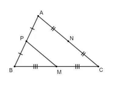 Cho tam giác ABC. Gọi M, N, P lần lượt là trung điểm của BC, CA, AB. Chứng minh vectơ PB + vectơ MC = vectơ AN Luyen Tap 1 Trang 84 Toan 10 Tap 1