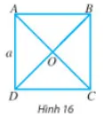 Cho hình vuông ABCD có tâm O và có cạnh bằng a (Hình 16) Bai 3 Trang 86 Toan Lop 10 Tap 1