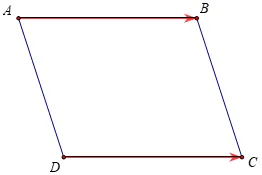 Cho tứ giác ABCD. Chứng minh rằng tứ giác đó là hình bình hành khi và chỉ khi vectơ AB = vectơ DC Bai 4 Trang 86 Toan Lop 10 Tap 1