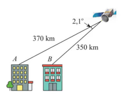 Tính khoảng cách AB giữa hai nóc tòa cao ốc. Cho biết khoảng cách từ hai điểm đó Bai 8 Trang 79 Toan Lop 10 Tap 1