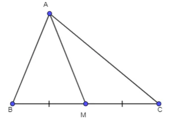 Cho tam giác ABC có trung tuyến AM Chứng minh  Bai 3 16 Trang 44 Toan Lop 10 Tap 1