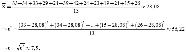 Hai mẫu số liệu sau đây cho biết số lượng trường Trung học phổ thông Bai 5 25 Trang 90 Toan Lop 10 Tap 1
